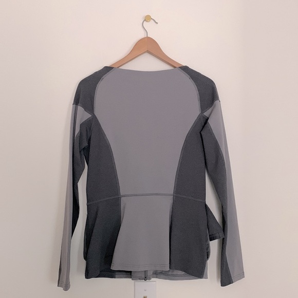 Zella Colorblock Peplum Zip Up Jacket - Picture 5 of 7